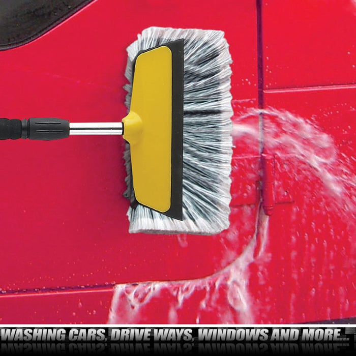 Telescopic Water Fed Car Wash Brush Soap Dispenser Van Boat Vehicle Cleaner