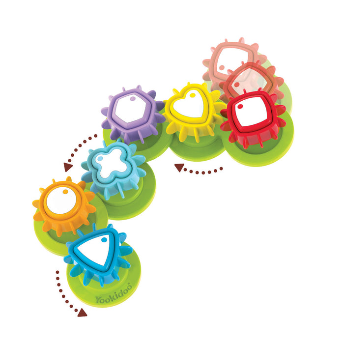 Yookidoo Shape Spin Gear Sorter Developmental Activity Toy Kids Toddlers Sortering Game