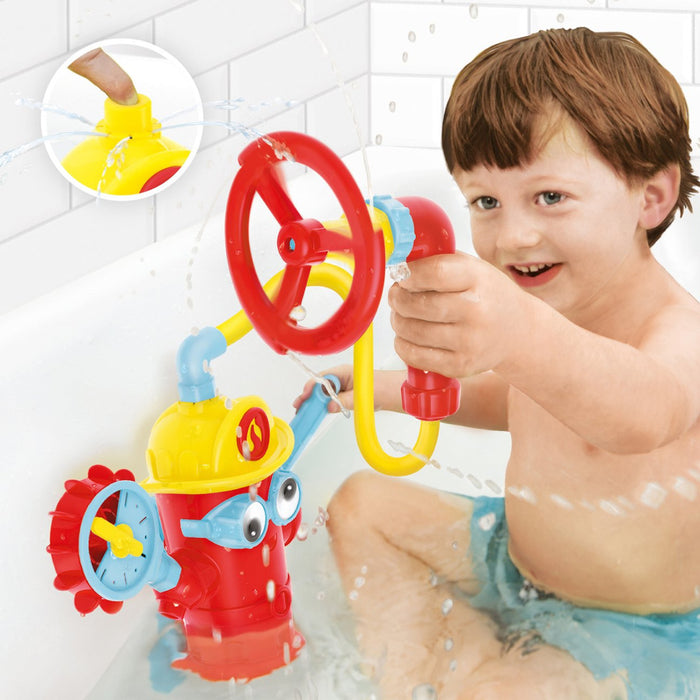 Ready Freddy Spray 'N' Sprinkle Spray Fire Hydrant With 4 Fireman Play Accessories Baby Bath Toy