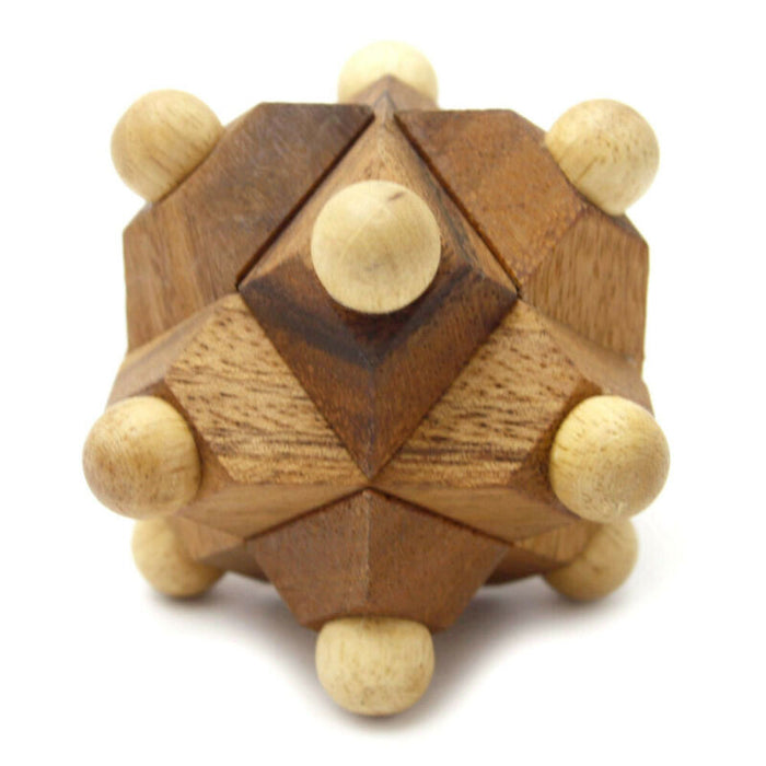 Wooden Brain Teaser Puzzles Atom Puzzle Wooden Puzzle 3D Logic Puzzles