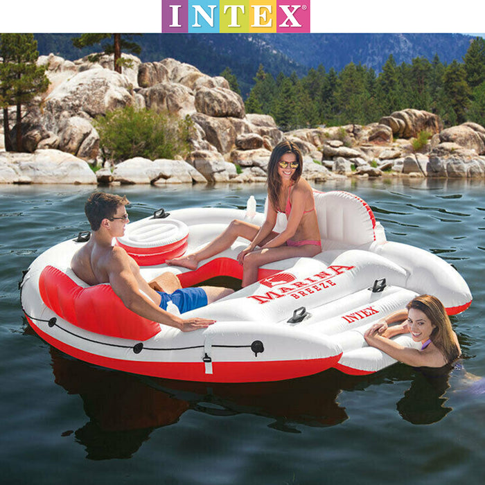 Intex Inflatable Island Float Marina Breeze Raft Ride On Water River/Pool 259cm