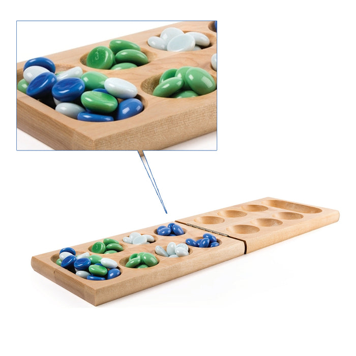 Cardinal Classic Solid Wood Folding Mancala Board Game For Kids/Children Fun