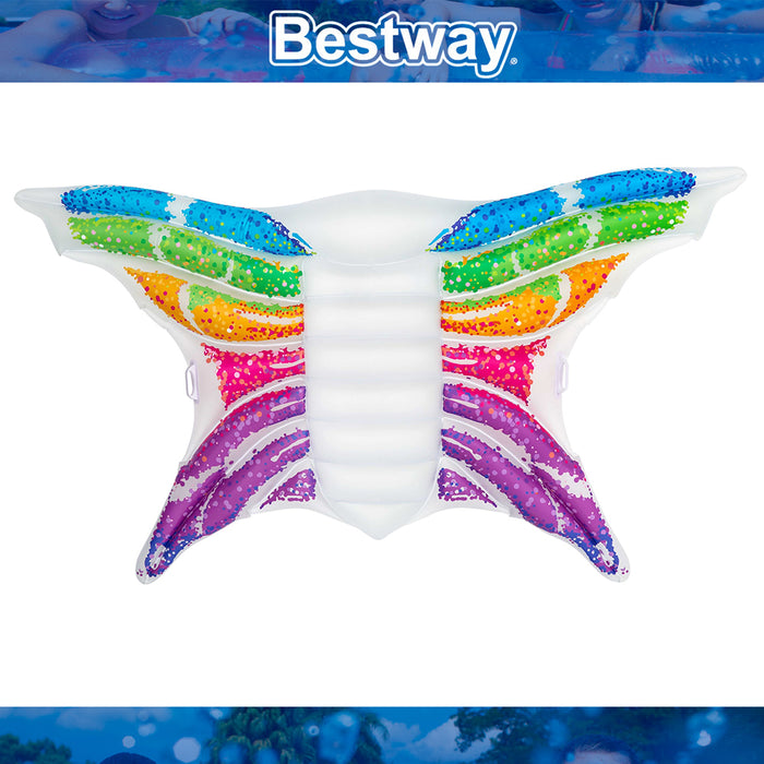 Bestway 2.94mx1.93m H2OGO Rainbow Butterfly Pool Float Water Mattress