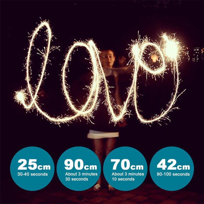 70cm Large Sparklers Party Sparkler for Birthdays Party Parties Wedding Low Smoke Gold Sparklers