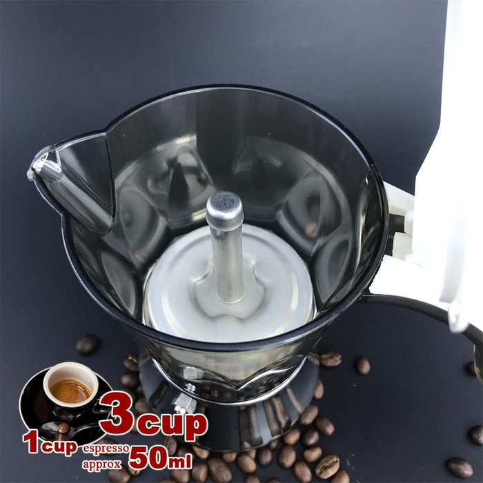 Black 3-6Cups Stainless Steel Stove Top Espresso Italian Coffee Maker BPA Free