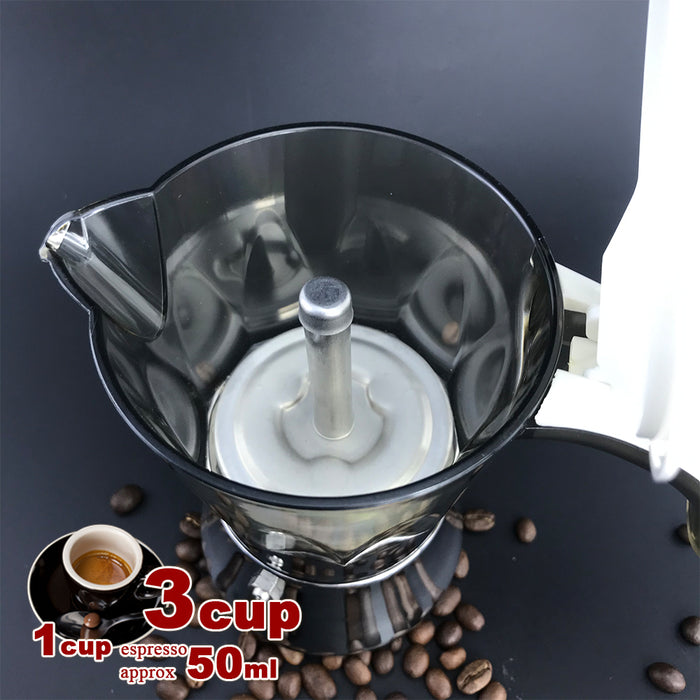 3/6Cups  Stainless Steel Stove Top Espresso Italian Coffee Maker BPA Free