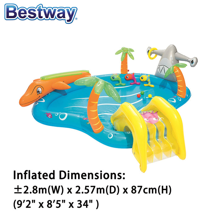 BESTWAY Inflatable Kids Fantastic Sea Life Play Pool Splash Pools Play Center