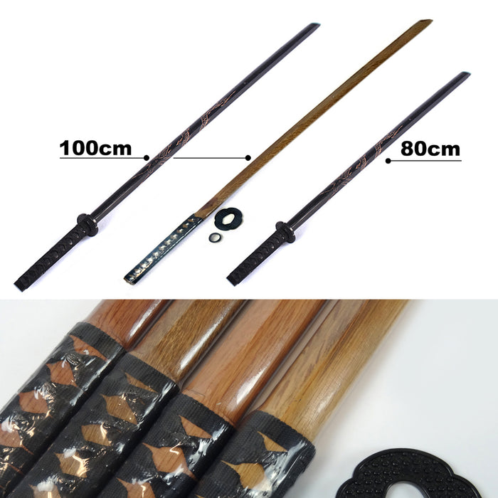 100cm or 80cm Practice Decorate Cosplay Kendo Bokken Wooden sword Samurai