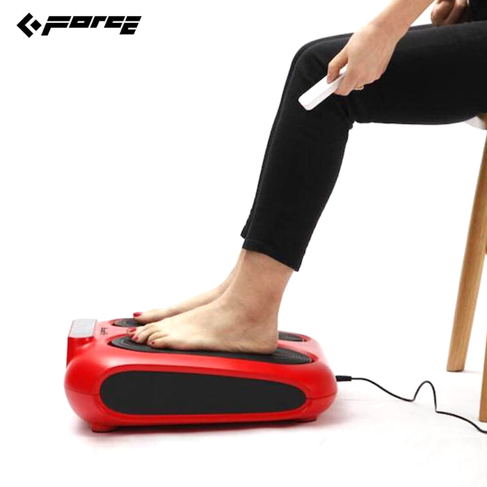 Vibration Foot Legs Back Massager Acupressure Circulation Trainer Remote Control Red