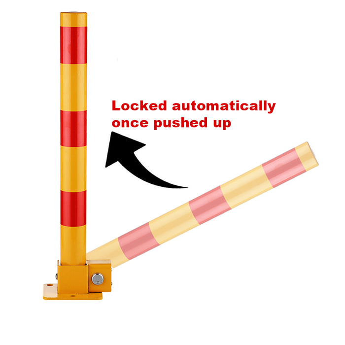 2X Red Fold Down Vehicle Security Car Parking Lock Safety Barrier Bollard Locker Barrier