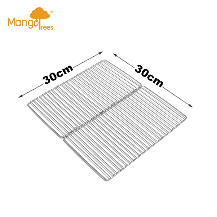 Stainless Steel Foldable Charcoal BBQ Grill Lightweight Camping Portable