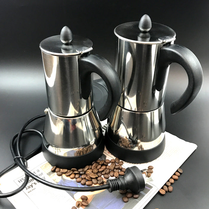 Electric Espresso Moka Coffee Maker 4~6Cups Stainless Steel Italian Classic AUSTOCK