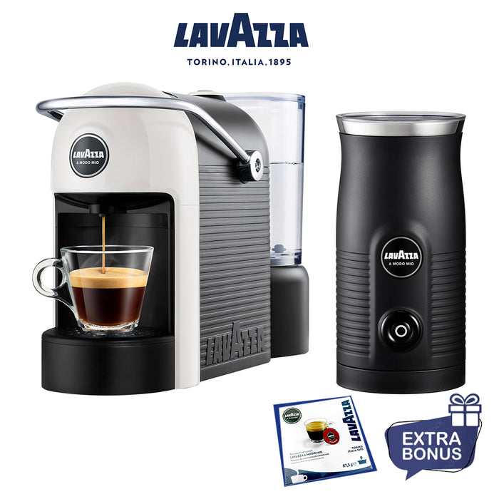 Lavazza A Modo Mio Jolie & Milk Coffee Machine With Milk Frother Bonus Capsules