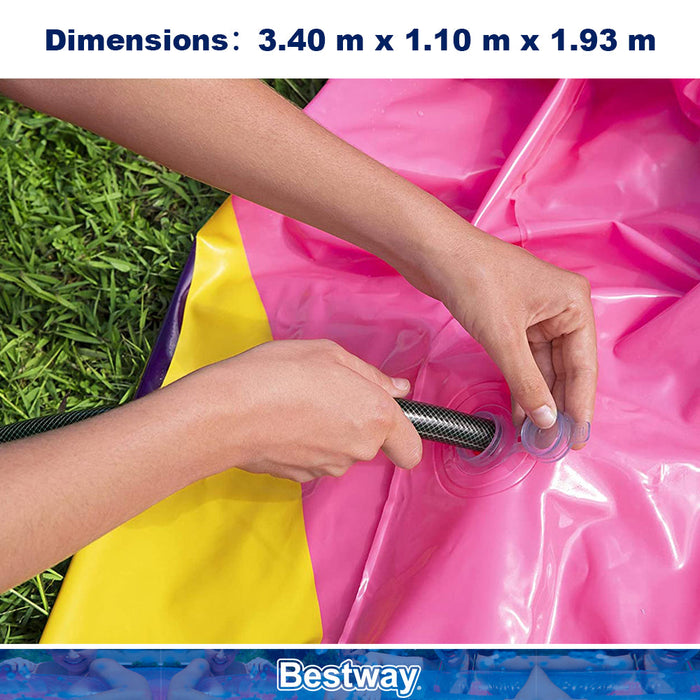 BESTWAY Inflatable Jumbo Pink Flamingo Sprinkler Spray Arch 3.4x1.1x1.9m