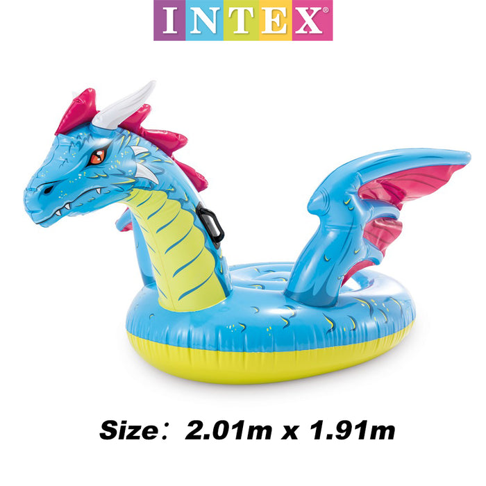 INTEX Giant Unicorn  / Pink Flamingo / Dragon Swimming Pool Ride On Float Raft Beach