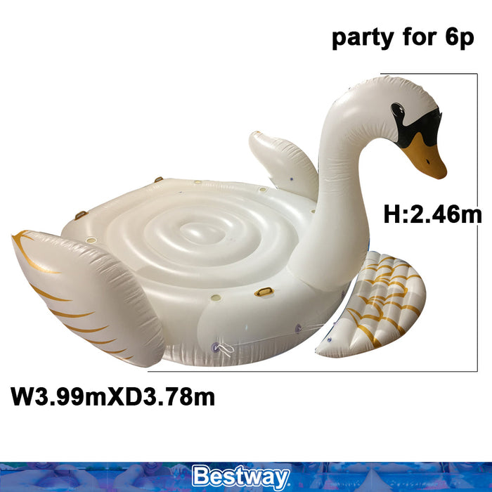 BESTWAY Gaint Swan Island Float 13FT One Island H2O GO 3.99X 3.78X2.46M