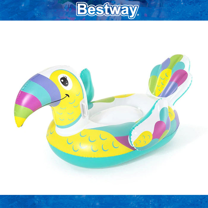 Bestway Toucan Ride On Swimming Pool Float For Kids 173x91cm/68"x36"