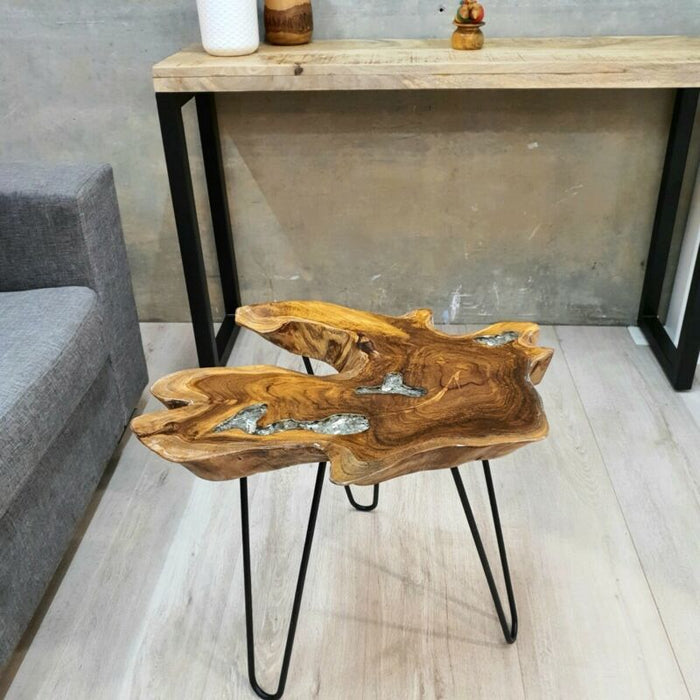 [MANGO TREES] Cropley Side Table/Coffee Table/Plant Stand Teak Wood Resin Finish