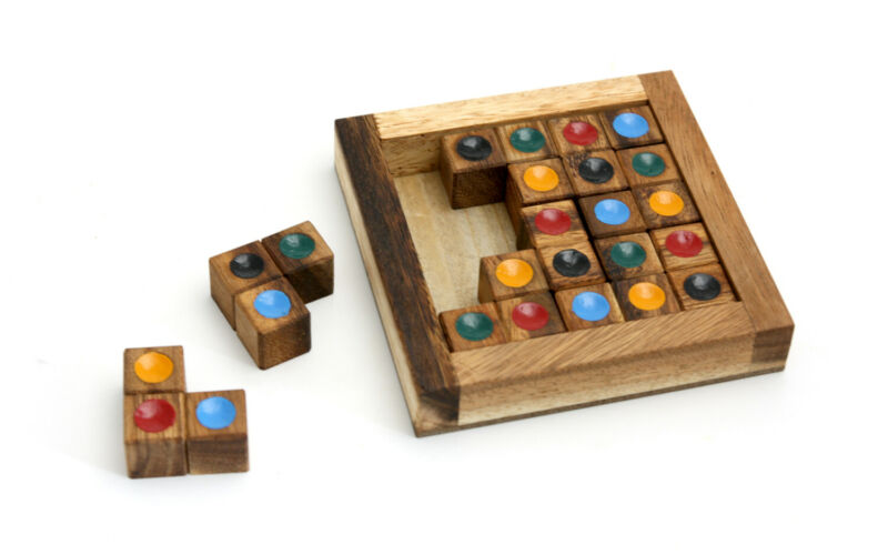 Brain Teaser Wooden Puzzles Color Sudoku Mango Trees Wooden 3D Sudoku Puzzles