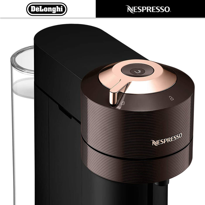 Delonghi Nespresso Vertuo Next Deluxe Coffee Machine With Aeroccino Gold / Silve