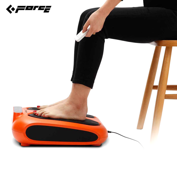 Vibration Foot Legs Back Massager Remote Control Circulation Trainer Orange