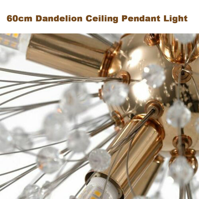60cm Stainless Steel Frame Firefly Chandelier Dandelion Ceiling Pendant Light