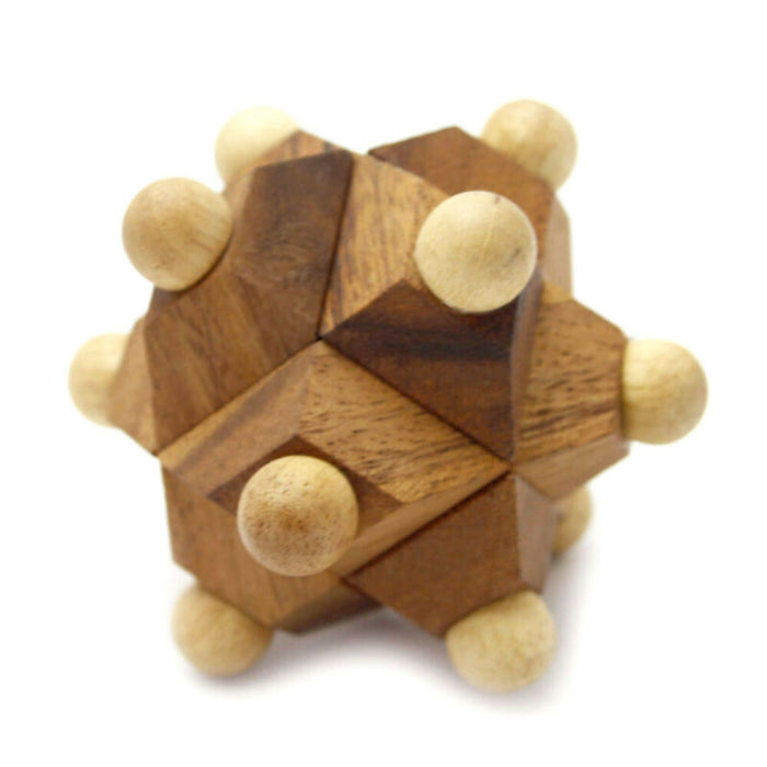 Wooden Brain Teaser Puzzles Atom Puzzle Wooden Puzzle 3D Logic Puzzles