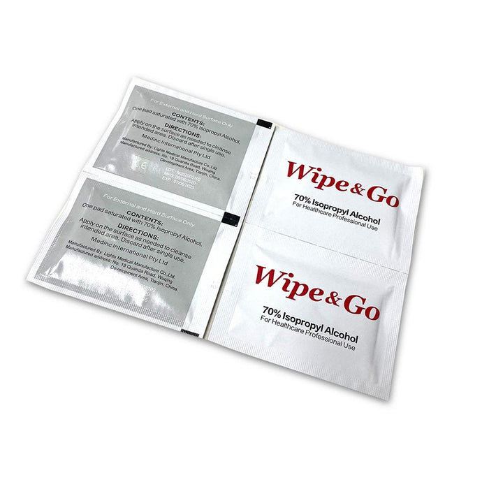 70% IPA Alcohol Wipes Wipe & Go 50~250pc (19x14cm) Hospital Grade Surface Bulk