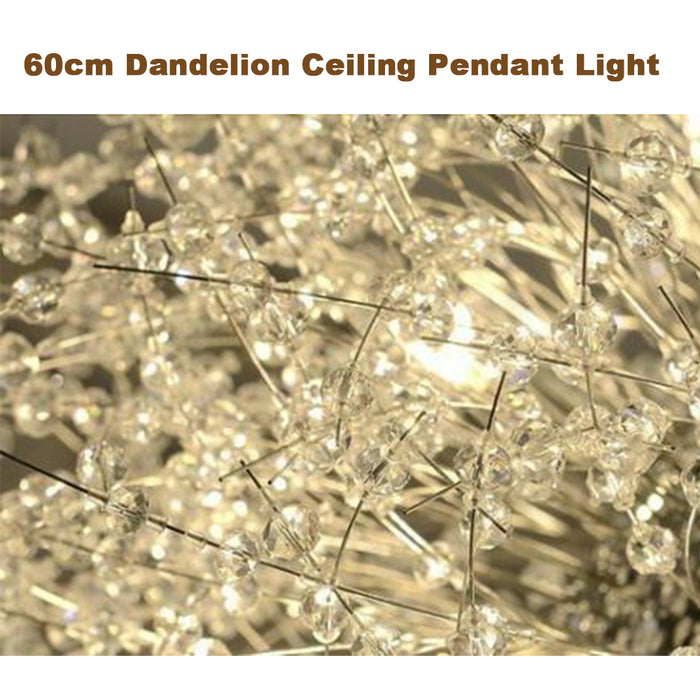 60cm Stainless Steel Frame Firefly Chandelier Dandelion Ceiling Pendant Light