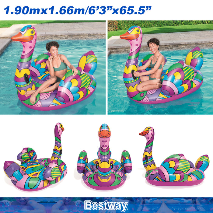 Bestway Ride On POP Ostrich Float Floats Lounger Pool Seat Swimming Pool Beach