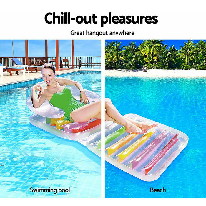 Bestway H2OGO Inflatable Folding Lounge Chair Swimming Pool Beach Heavy Duty AU