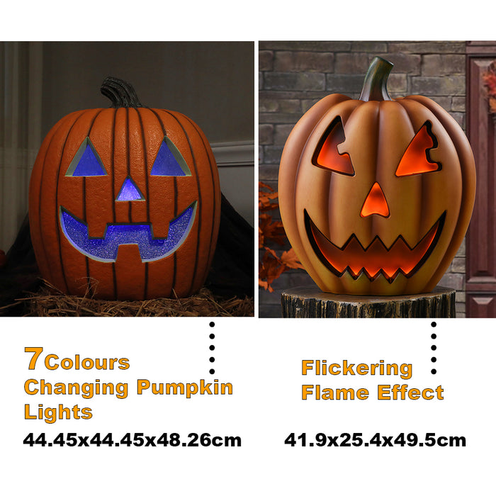 Halloween Pumpkin LED Strobe Light Flickering Flame Effect Or 7Color Changing