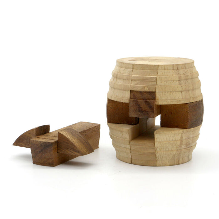 Wooden 3D Teaser Puzzles Brain Barrel Interlock Beer Puzzles Puzzle