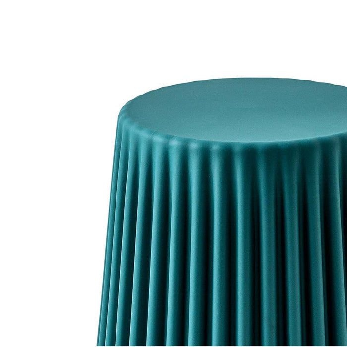 Set of 2 Cupcake Stool Plastic Stacking Stools Chair Outdoor Indoor Commercial-Dark Green
