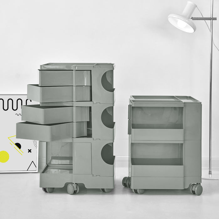 ArtissIn Storage Trolley Bedide Table 5 Tier Cart Boby Replica Grey