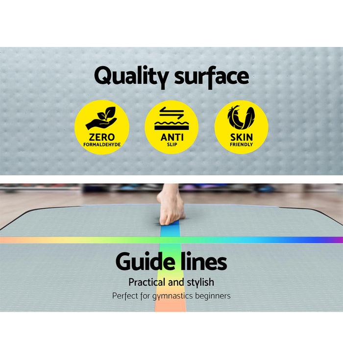 Everfit 3M Air Track Gymnastics Tumbling Exercise Mat Inflatable Mats  Home Gymnastics Training Floor With Pump Multiple Colours
