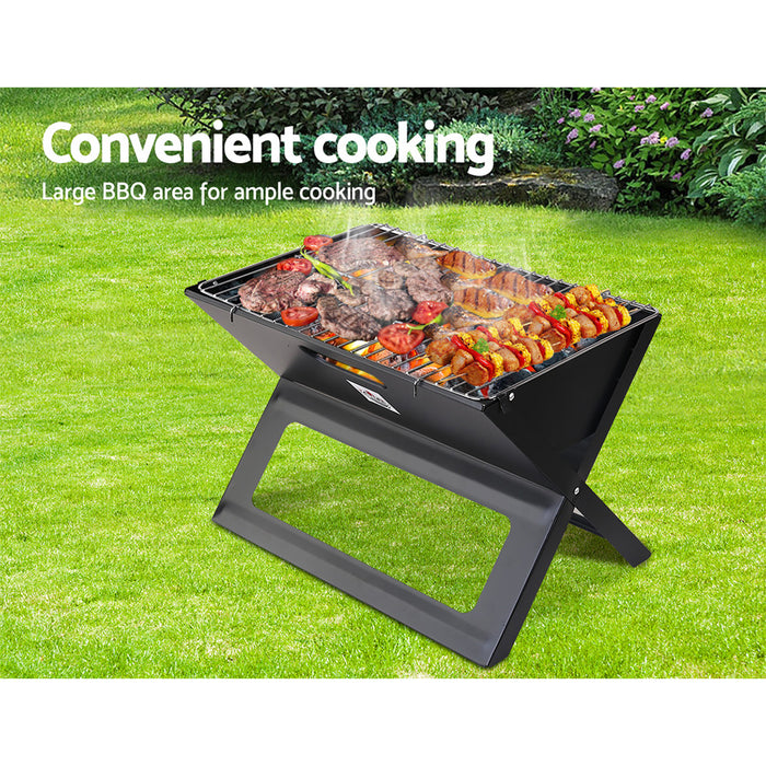 Portable Charcoal BBQ Grill Camping Grill Fold-out Charcoal Outdoor