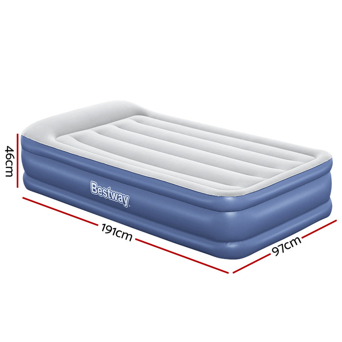 Bestway Air Mattress Single Inflatable Bed 46cm Airbed Blue