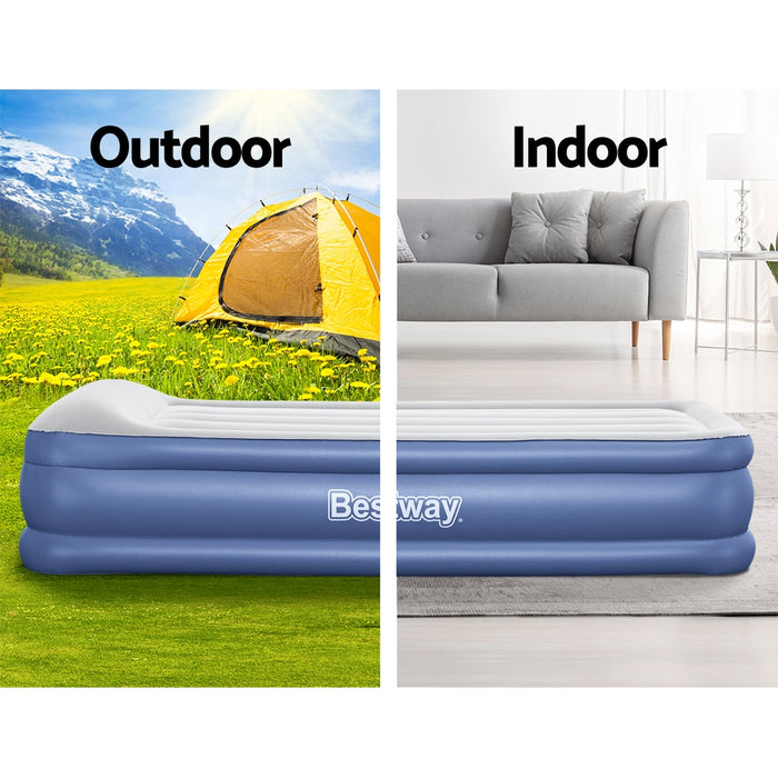 Bestway Air Bed Inflatable Mattress Sleeping Mat Battery Built-in Pump- Single Size