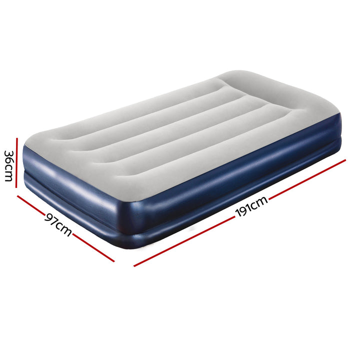 Bestway Air Bed Beds Mattress Single Size Sleep Built-in Pump Camping Inflatable