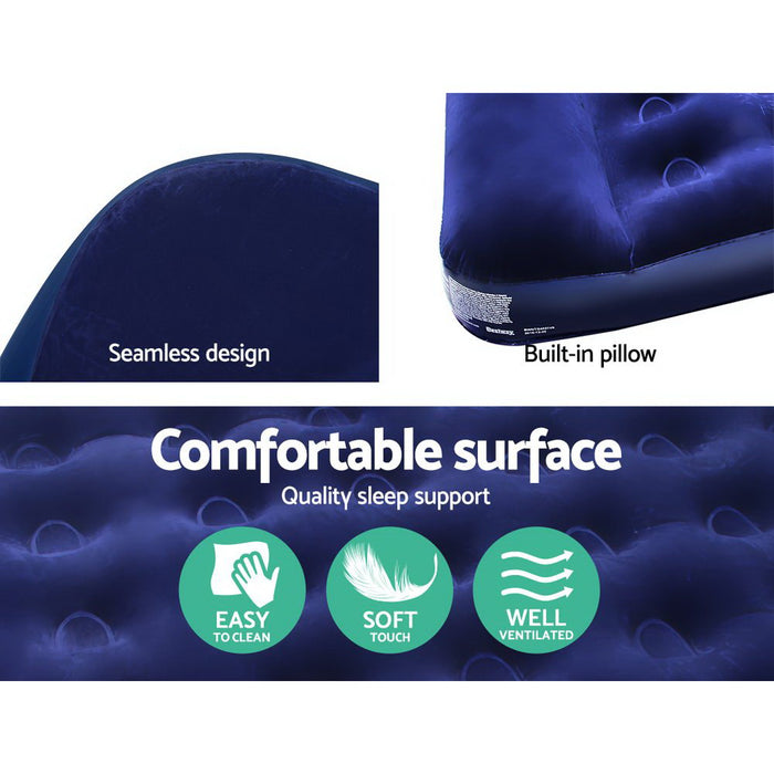 Bestway Single Size Inflatable Air Mattress Air Bed- Navy