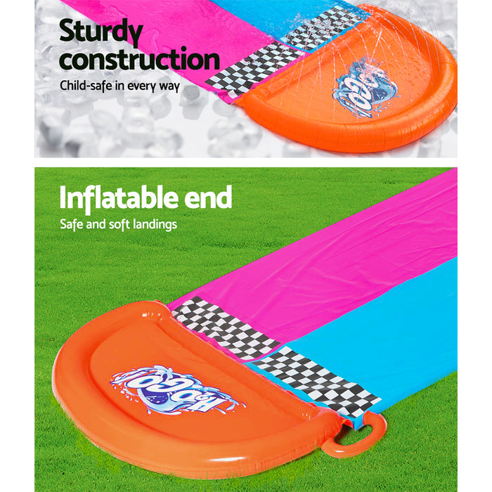 Bestway Water Slide Slip Kids 488cm Dual Slides Splash Pad