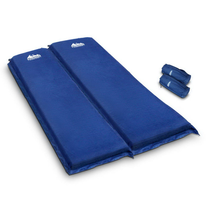 Self Inflating Mattress Weisshorn 10CM Thick Air Bed Pad  Camping Sleeping Mat Double Navy