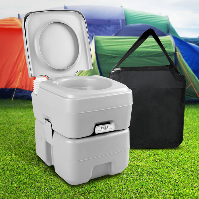 20L Outdoor Portable Toilet Weisshorn  Caravan Travel Boating Camping Potty Wtih Carry Bag