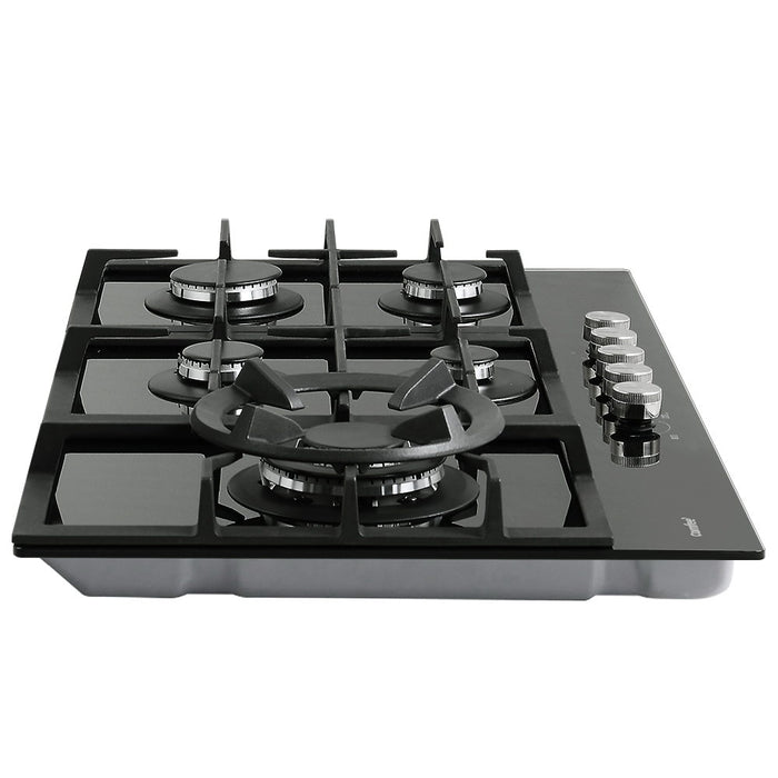 Comfee Gas Cooktop 5 Burner Kitchen Gas Hob Cook Top Trivets Stove Black NG LPG