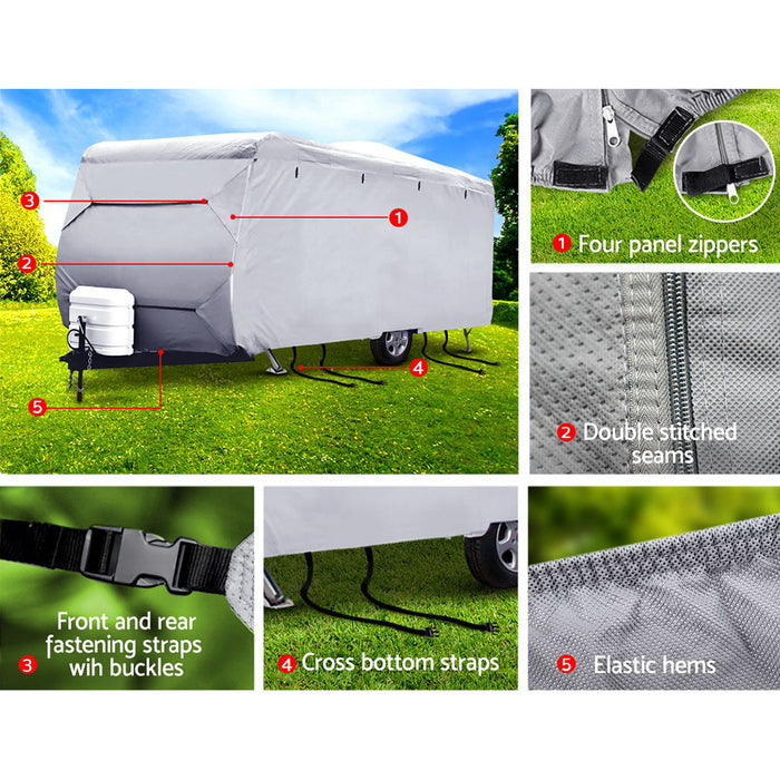 20-22ft Caravan Cover Campervan 4 Layer UV Water Resistant