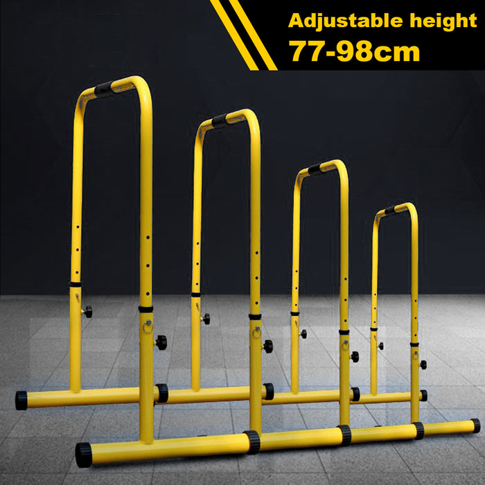 POWER Dip Bar Dip Stand Station Strength Training Adjustable Height 77-89cm 2 Colors