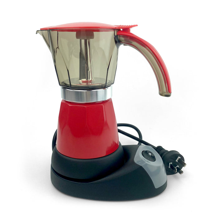 Electric Moka Coffee Maker Espresso Machine Italian Classic 6 Cups Auto Power