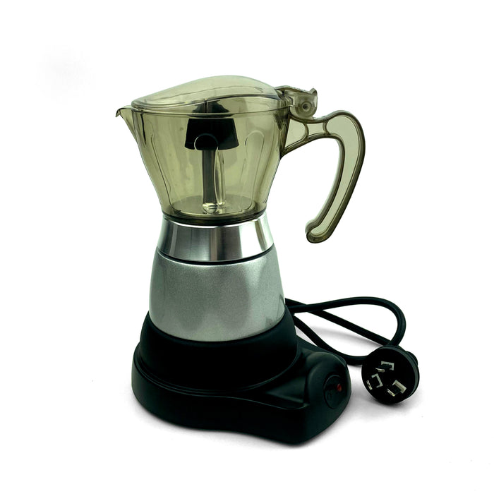 High Pressure Electric Coffee Maker/Cafeteria Espresso Moka 4Cups PC & Aluminum
