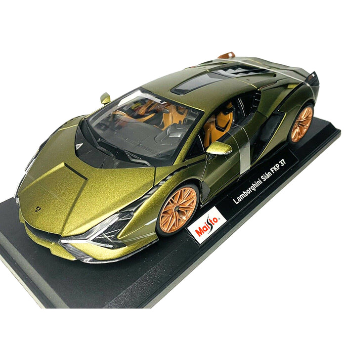 Maisto 1:18 Lamborghini Sian FKP37 Diecast Car Model Special Edition Blue & Red